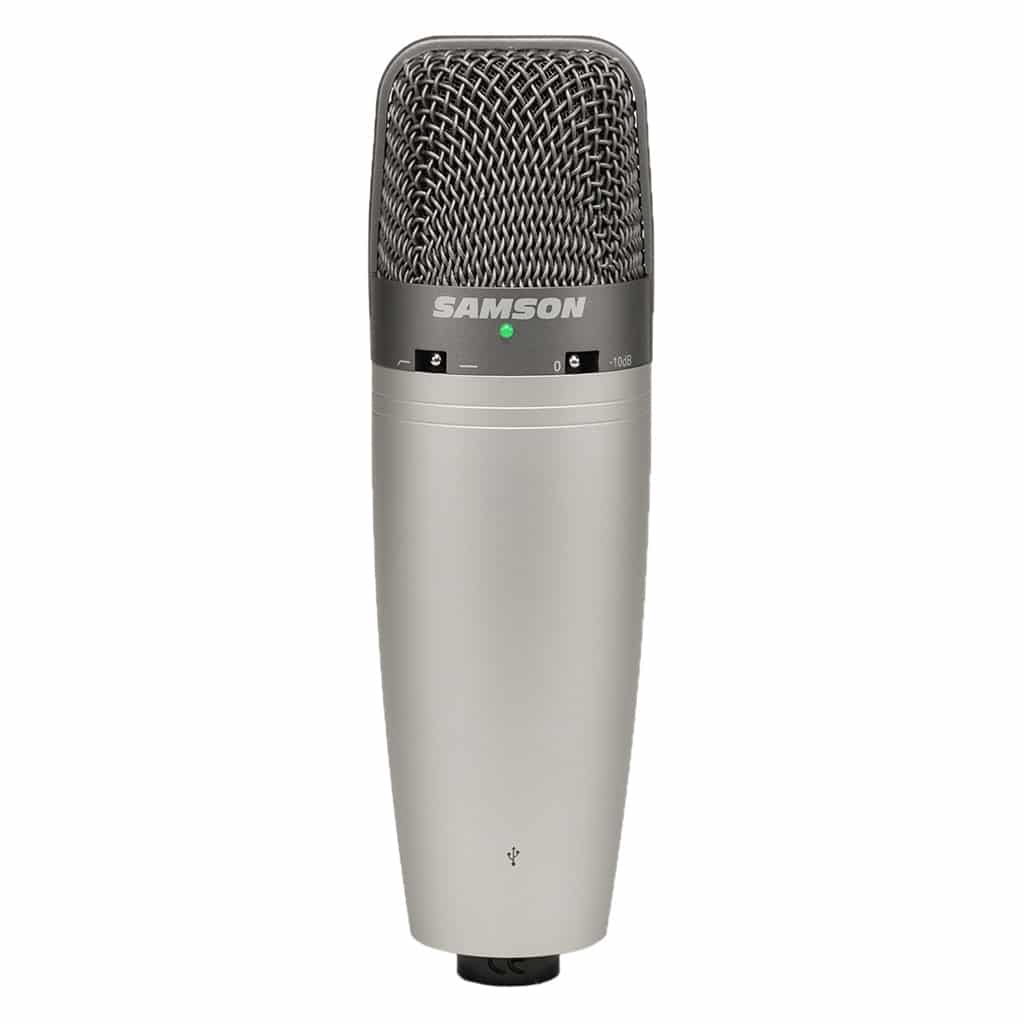 Samson C03 condenser microphone studio XLR mic front view