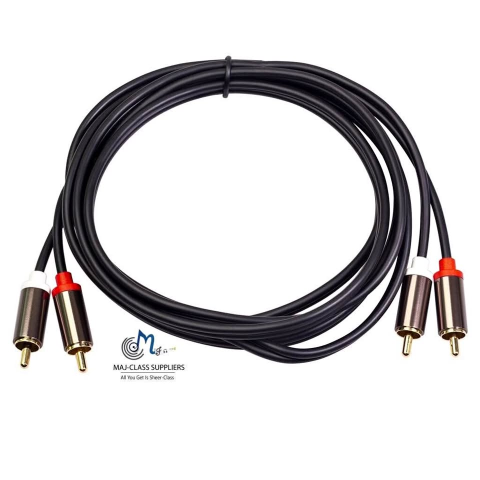 2 male to 2 male RCA audio stereo subwoofer cable for connecting speakers amplifiers and home theater systems in Lusaka Zambia