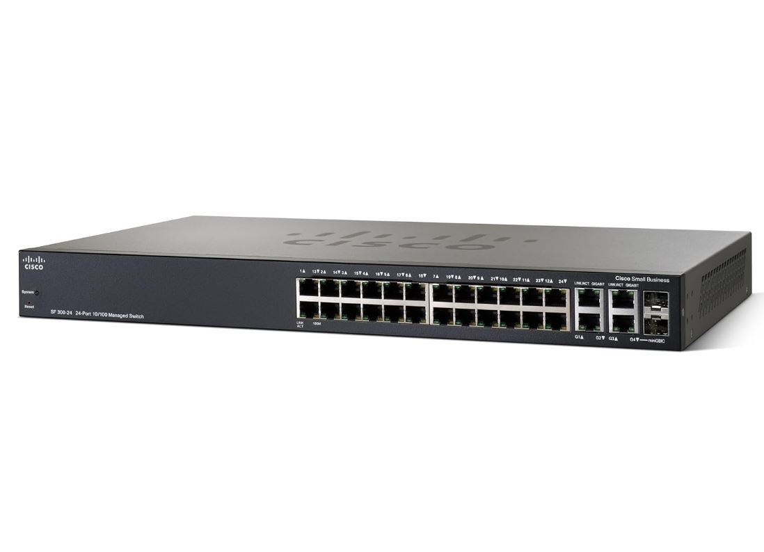 Cisco SF300-24 Managed Switch SRW224G4-K9 24 port network switch