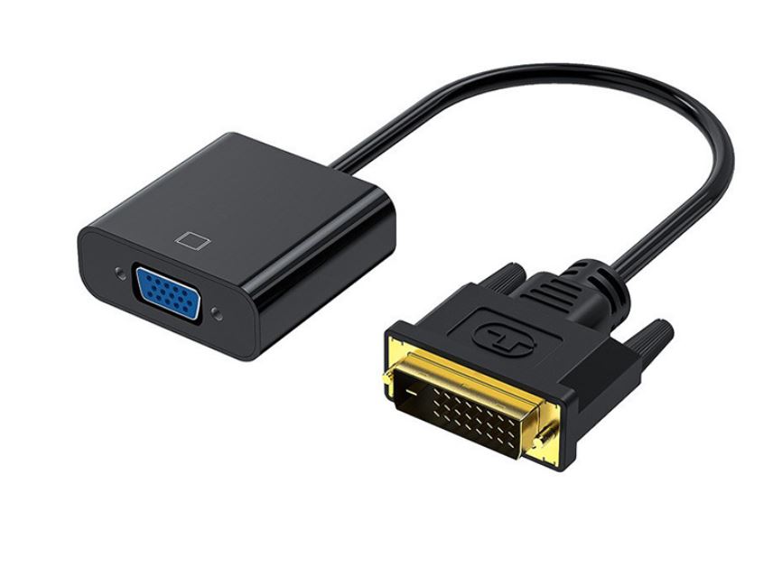 DVI to VGA adapter for connecting a DVI-enabled computer to a VGA monitor or projector in Lusaka, Zambia.