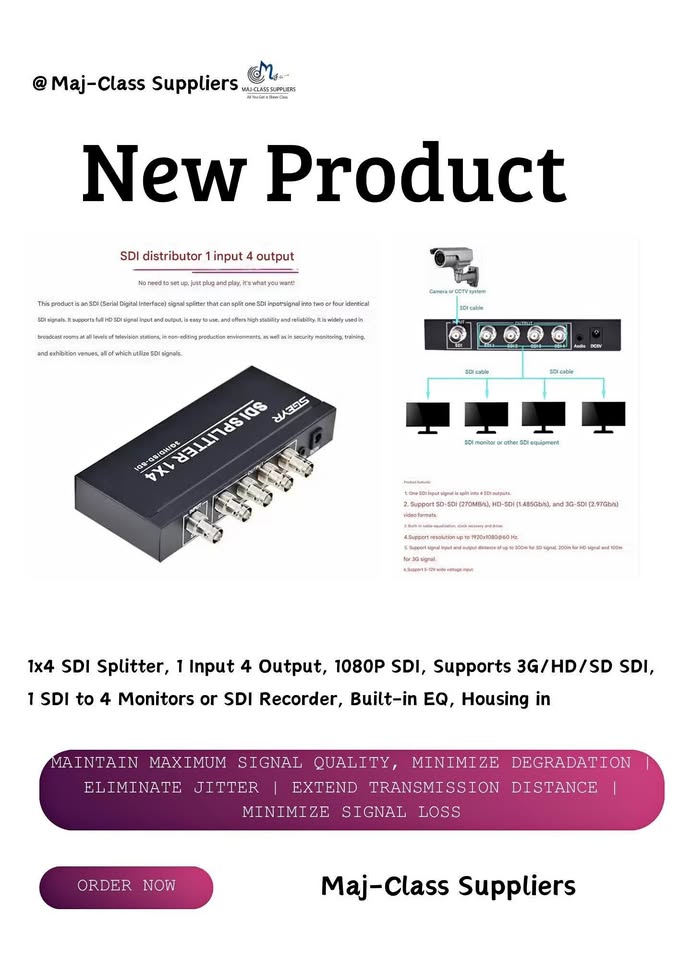 SDI 1x4 splitter 3G HD SD 1080P Lusaka Zambia