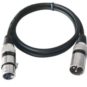 Male to female XLR microphone cable 2M for audio equipment