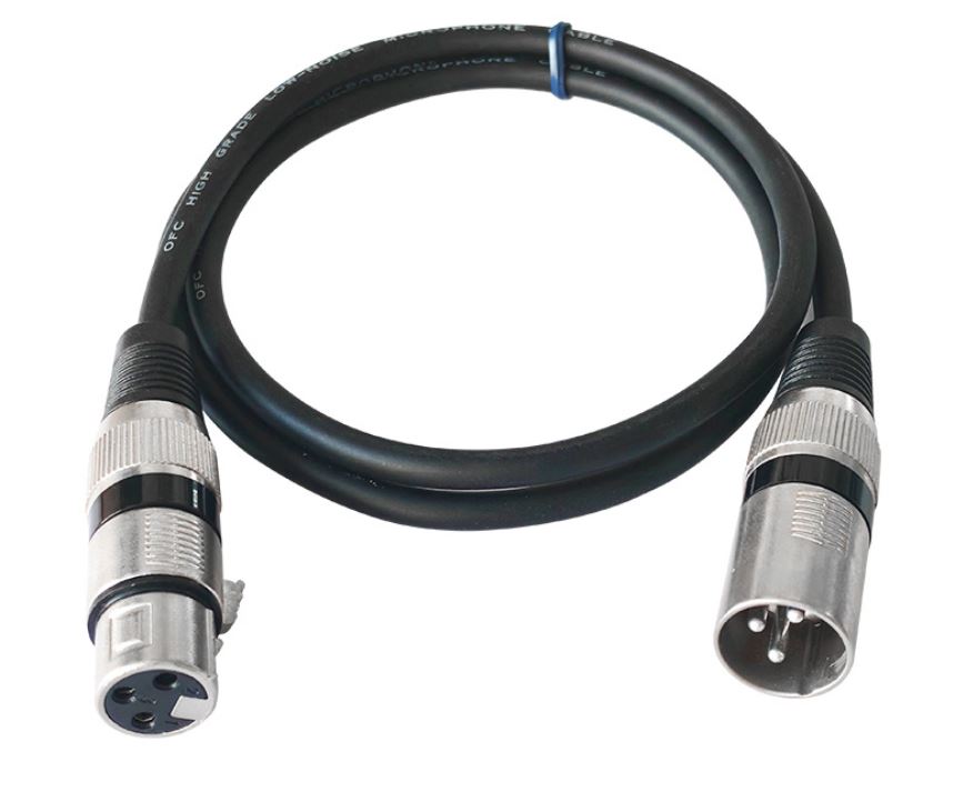 Male to female XLR microphone cable 2M for audio equipment