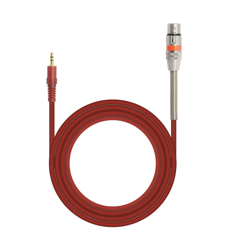 XLR female to 3.5mm male cable for BM800 Microphone 2m - brown