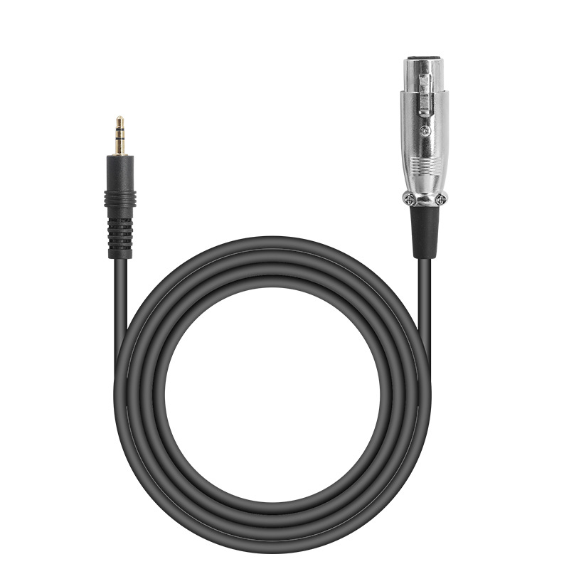BM800 microphone XLR female to 3.5mm male cable 2m black
