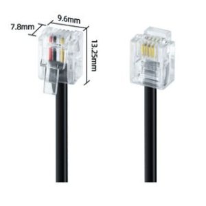 RJ11 6P4C Modular Telephone Cable for Telephone Connections in Lusaka, Zambia